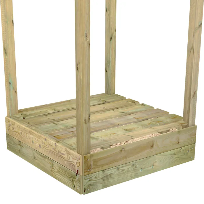 Arenero SandSeat con Tapa MagicCover, Madera Deckel tapa